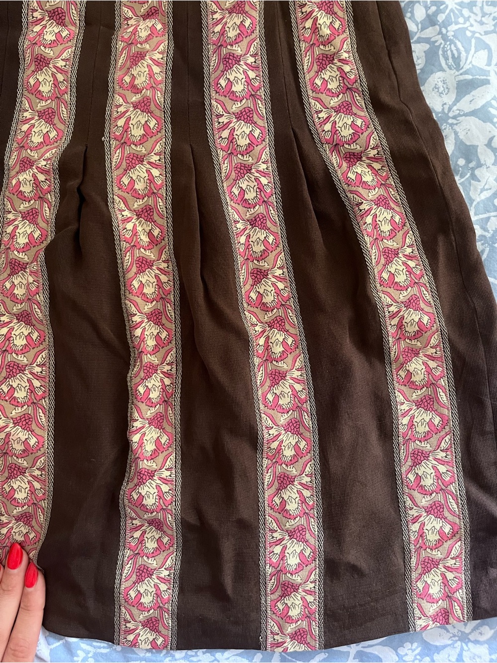 90s VINTAGE Ann Taylor Loft Silk A-Line Skirt - Picture 2 of 3